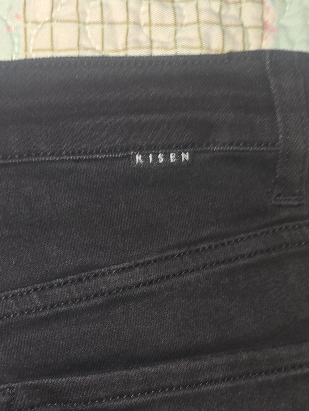 Risen Jeans Flare Slit Fringe Hem Black Denim Jeans 5-Pocket Women Size 9/29 - Picture 7 of 8